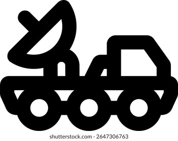 car antenna icon outlined style design
