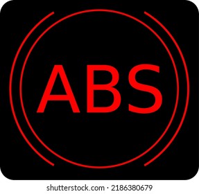 Vector de señal de luz del sistema de bloqueo del freno del coche