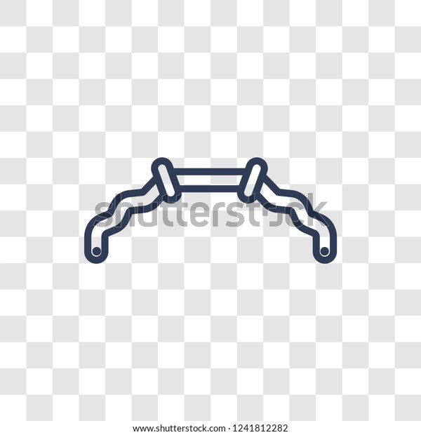 car\
anti-roll bar icon. Trendy linear car anti-roll bar logo concept on\
transparent background from car parts\
collection
