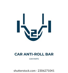 car anti-roll bar vector icon. car anti-roll bar, auto, roll filled icons from flat car parts concept. Isolated black glyph icon, vector illustration symbol element for web design and mobile apps