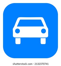 Auto- und App-Symbol auf Weiß