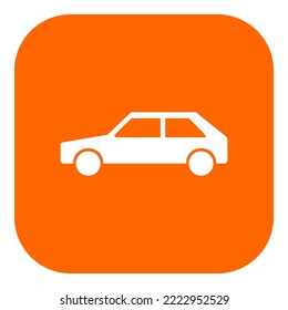 Car and app icon on white