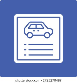 Icono del Vector del App de coche. Se puede utilizar para aplicaciones de impresión, móviles y de Web.