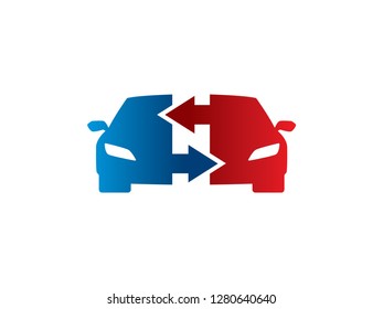 Car and Arrow Logo Template, Symbol, Icon