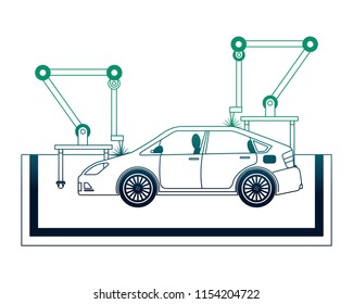 car assembling machine icon