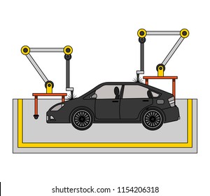 car assembling machine icon
