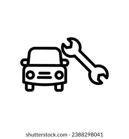 Icono de Asistencia al automóvil aísla la ilustración de material vectorial de fondo blanco.