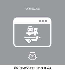 Car assistance online - Vector flat icon