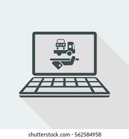 Car assistance online - Vector flat icon