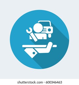 Car assistance - Vector web icon