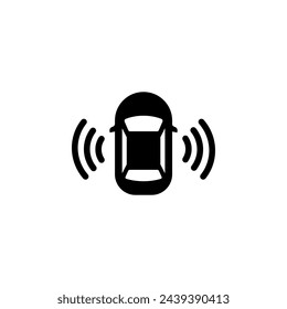 Car Assistant and Traffic Monitoring System flat vector icon. Simple solid symbol isolated on white background