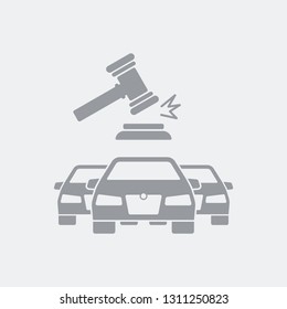 Car auction concept icon