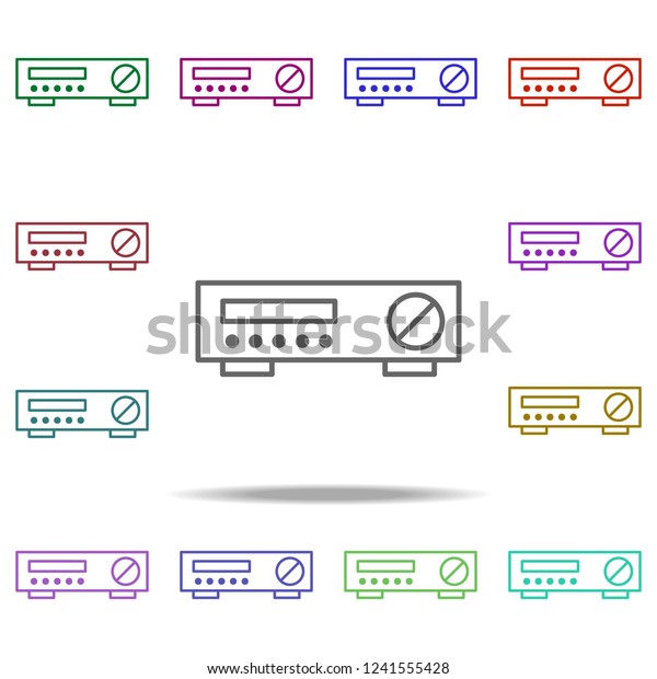 car audio icon. Elements of auto\
workshop in multi color style icons. Simple icon for websites, web\
design, mobile app, info graphics on white\
background