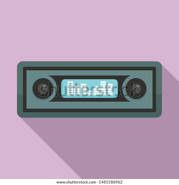 Car audio icon. Flat illustration of car audio\
vector icon for web design