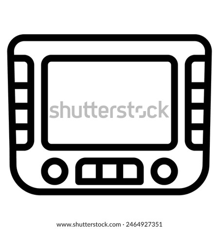 car audio icon line vector illustration
