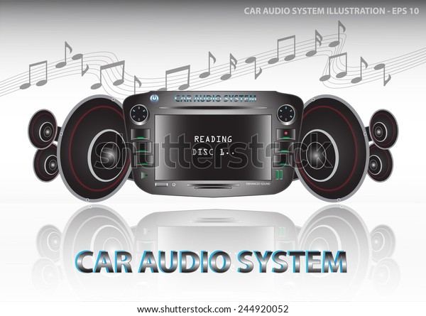 Car Audio Speakers Car Audio System Stock Vector Royalty Free
