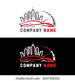 Automobil-City-Logo-Vorlage, Auto-Autos, Auto-Logo, Vektorgrafik 