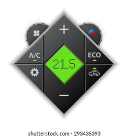 Car auto climatronic gauge in rhomb shape
with LCD