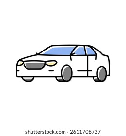 car auto color icon vector. car auto sign. isolated symbol illustration