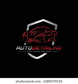 car auto detailing logo template