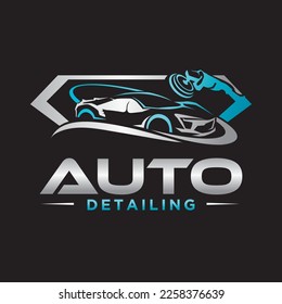 Car auto detailing service logo design Illustration Template