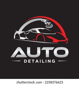 Car auto detailing servis logo design Illustration template