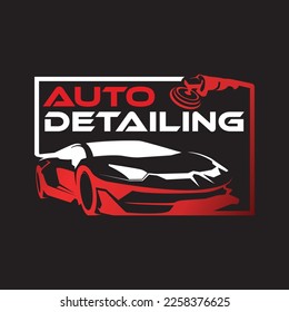 Car auto detailing servis logo design Illustration template