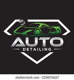 Car auto detailing servis logo design Illustration template