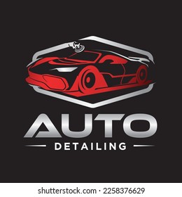 Car auto detailing servis logo design Illustration template