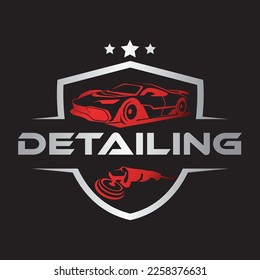 Car auto detailing servis logo design Illustration template