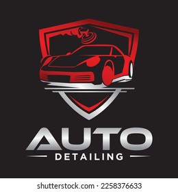 Car auto detailing servis logo design Illustration template