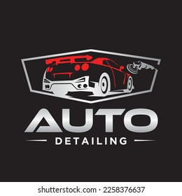Car auto detailing servis logo design Illustration template