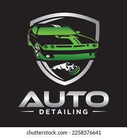 Car auto detailing servis logo design Illustration template