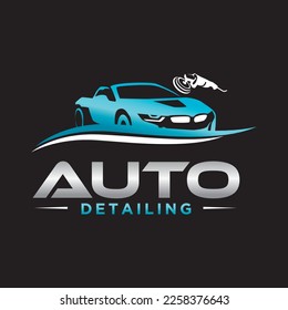 Car auto detailing servis logo design Illustration template