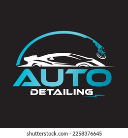 Car auto detailing servis logo design Illustration template