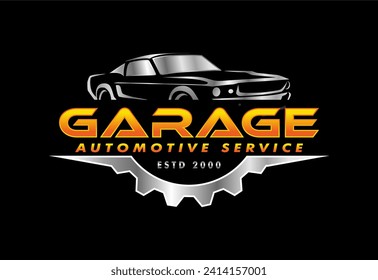 car auto garage concept premium logo design. perfect logo for the automotive industry