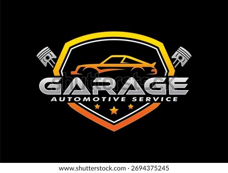 car auto garage concept premium logo design. perfect logo for the automotive industry