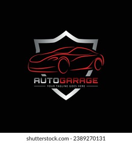 plantilla de logotipo del garaje automático del coche