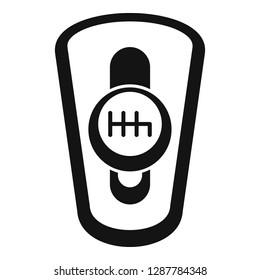Car auto gearbox icon. Simple illustration of car auto gearbox vector icon for web design isolated on white background
