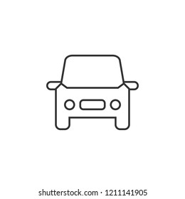 Car, auto line icon. Simple, modern flat vector illustration for mobile app, website or desktop app on gray background