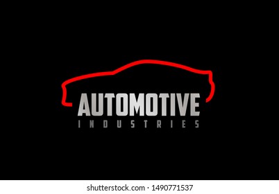 Car auto logo icon design with red and black colors. Corporate identity logotype suitable for a shop, dealer or car rental business