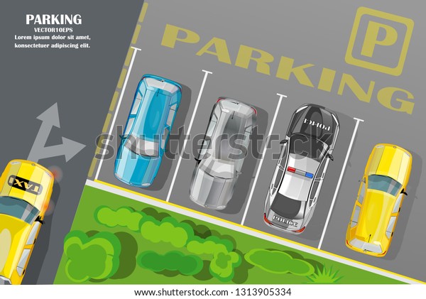 car auto parking zone\
park space road sign street icon. Colorful and flat design. Vector\
illustration