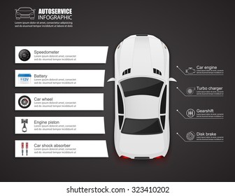 Car auto service infographics design.vector