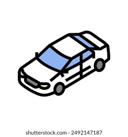 car auto transport color icon vector. car auto transport sign. isolated symbol illustration