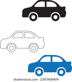 car, auto, vector, icon, automobile, vehicle, transport, transportation, illustration, silhouette, set, cartoon, wheel, sport, design, drive, speed, traffic, sedan, motor, road, black, vintage, logo, 