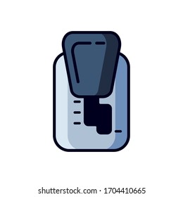 Car automatic gearbox  icon isolated on white background. Transmission. Gear box flat vector illustration for web design 