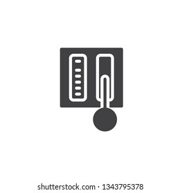 Car automatic transmission vector icon. filled flat sign for mobile concept and web design. Car gear stick glyph icon. Symbol, logo illustration. Pixel perfect vector graphics