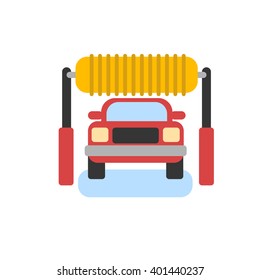 Car automatic wash icon. Car cleaning. Car wash vector icon. Automatic car washing service. 