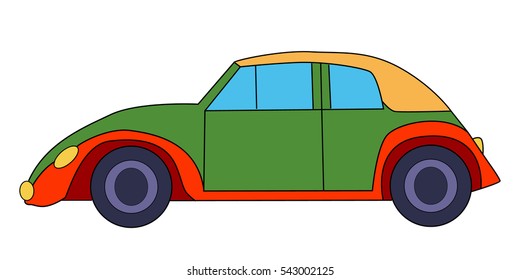 car automobile auto transport vehicle side hatchback vector