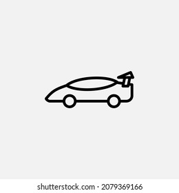Coche, icono de línea de automóvil, vector, ilustración, plantilla de logotipo. Idóneo para muchos fines.